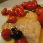 Pesce Spada con pomodorini e olive